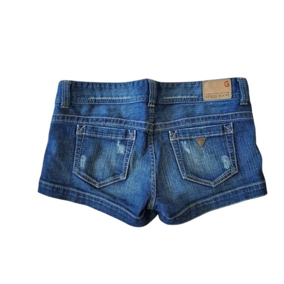 Guess Y2K Denim Low Rise Brat Girl Summer Shorts 16" Waist - Picture 2 of 6